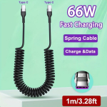 66W 5A Type C įkrovimo kabelis 1m/1.5m/2m., 1M / 3,28FT