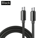 Greito Krovimo Kabelis: USB-C Į Type C LED Ekranu., Juoda