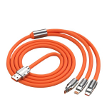 3-in-1 USB įkrovimo laidas, Oranžinė