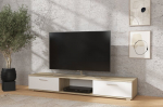 TV staliukas Sella, ąžuolo/baltos matinės spalvos