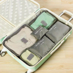 6 dalių kelioninių krep&scaron;ių rinkinys su spauda ,  Pilka