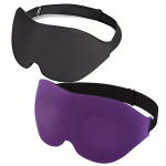 Ypač mink&scaron;ta 3D formos miego kaukė &scaron;oniniam miegui ,  Juoda ir violetinė
