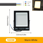 50W LED prožektorius, &scaron;iltai/&scaron;altai balta, atsparus vandeniui IP67. ,  &Scaron;iltai balta 3000K