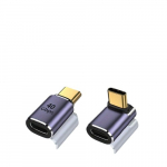 1.0 USB-C Adapteris 90 Laipsnių., Tiesi galva+kubinis posūkis*2