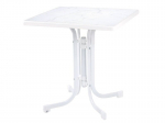 Stalas Patio Dine & Relax 70x70 cm, baltas/pilkas