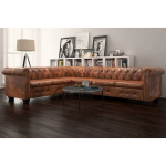 Kampinė &scaron;e&scaron;iavietė sofa, rudos spalvos