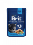 Konservai mažiems kačiukams BRIT PREMIUM Chicken Chunks Kitten, 100g