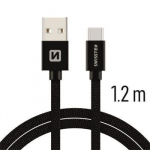 Swissten SW-QU-TYPC-3.1-1.2m-BK