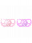 Silikoninis čiulptukas Twistshake, 6 mėn+, 2 vnt., pastel pink/purple