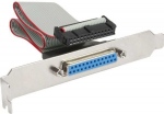 InLine Parallel Slot Bracket with 25 Pin Sub-D Socket to 26 Pin female 0.5m (33225A)