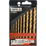 Grąžtų rinkinys, HSS-Titan, 1-10 mm, 10 vnt