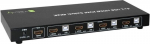 KVM jungiklis Techly HDMI/USB 4x1 su garsu 4K * 60 Hz