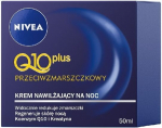 Naktinis drėkinamasis veido kremas nuo rauk&scaron;lių Nivea Q10 Plus Anti-wrinkle moisturizing, 50 ml
