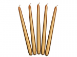 Kūginės žvakės, metalinės auksinės spalvos, 29 cm, 1 pak/10 vnt
