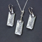 Sidabrinis papuo&scaron;alų rinkinys moterims DiamondSky Growing Crystal II su Swarovski kristalais