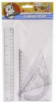 Geometrinis pie&scaron;imo rinkinys su liniuote, 20 cm