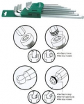 Jonnesway H06sa109s Ilgi &scaron;e&scaron;iabriauniai raktai su rutuliuku 1.5-10 mm