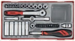 Teng Tools 1/4" lizdiniai raktai, 35 dalių rinkinys