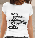 Moteri&scaron;ki mar&scaron;kinėliai &bdquo;Soti gyvatė, laiminga gyvatė&ldquo;, balti
