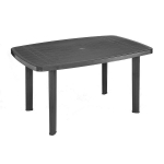 Stalas Faro, 137x85 cm, pilkas
