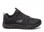 Laisvalaikio batai moterims Skechers 12615WBBK, juodi, 37