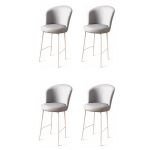 Baro kėdės rinkinys (4 vienetai) Uras - Grey, White