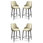 Baro kėdės rinkinys (4 vienetai) Enox - Cream, Black