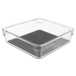 Dėžutė daiktams, 16x16x4,5 cm, Sandėliavimo dėžė GREY 16x16x4,5 cm