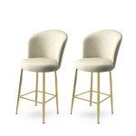 Baro kėdė (2 vienetai) Fora - Cream, Gold