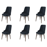 Kėdės rinkinys (6 vienetai) Pare - Anthracite, Brown