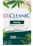 Kosmetiniai vatos krap&scaron;tukai Cleanic Naturals Hemp Paper Sticks 200 vnt, Cleanic Naturals Kinų patelių natūralūs kanapių higieniniai kampeliai, 200 vnt.