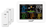 Levenhuk Wezzer PLUS LP60 orų stotis, LL_78896, 3 jutikliai, 50m, LCD, &deg;C/&deg;F, 20-95%, 5V