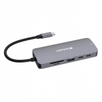USB-C &scaron;akotuvas Verbatim, kabelio ilgis 15 cm, pilkos spalvos