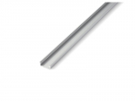 Aliuminio profilis D LED juostelėms - sidabrinis anoduotas - 1 m