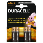 baterijos &scaron;arminės, aaa, 1,5 v, "duracell", lizdinė plok&scaron;telė, 4 pakuotės, 42322, basic