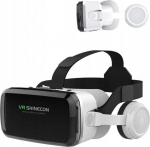 Vr akiniai 3d 360 Shinecon balti su Bluetooth valdikliu