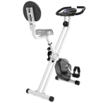 HOMCOM Treniruoklis "F-Bike" su 8 pakopų magnetiniu pasiprie&scaron;inimu, reguliuojamo auk&scaron;čio, plieninis, juodas+pilkas, 43x97x109 cm