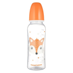 Buteliukas siauru kaklu Canpol Cute Animals 11/841, 250 ml, oranžinis