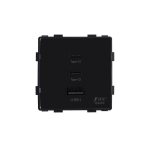 Greito krovimo rozetė su USB+C+C jungtimis Feelspot, 65 W, juoda