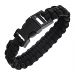 I&scaron;gyvenimo apyrankė Paracord Badger Outdoor 550, juoda BO-PB-BLK