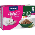 Vitakraft Po&eacute;sie Classique Meaty choice su pauk&scaron;tiena, ėriena ir žvėriena, 12x85 g