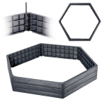 Greengrocer pakelta lova Garden Box Gėlynas antracitas 150x75cm