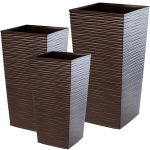 3x vazono gėlių vazono rinkinys + gėlių stovas auk&scaron;tas sodo mokas 57 cm