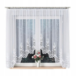 Sukurtos žakardinės užuolaidos BERENIKA 300x140cm baltos spalvos