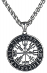 Vyri&scaron;kas Vegvisir &Scaron;iaurės &scaron;alių medaliono karoliai