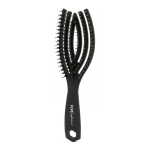 Lapes Flex Brush Nylon&Boar Kepurė su &scaron;epetėliais juodi Matinis