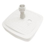 Skėčio pagrindas terasai &ndash; rotango i&scaron;vaizda &ndash; baltas &ndash; 39x39 cm plastikas