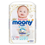 Sauskelnės-kelnaitės Moony Natural PS 4-8 kg, 50 vnt.