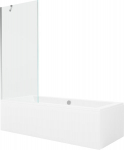 Vonia Mexen Cube su apdaila ir stiklo sienele, 180x80 cm + 80 cm
