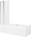 Vonia Mexen Cube su apdaila ir stiklo sienele, 170x80 cm + 80 cm